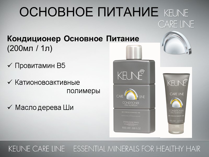 ОСНОВНОЕ ПИТАНИЕ  Кондиционер Основное Питание (200мл / 1л)  Провитамин В5  Катионовоактивные